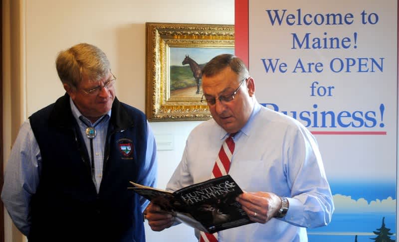 Maine Governor LePage Presented with New Hunting Booklet
