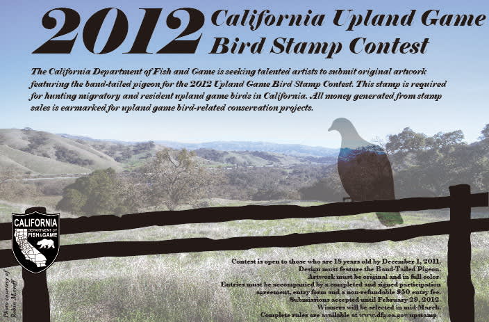 California DFG to Accept Upland Game Bird Stamp Artwork Contest Entries Until Feb. 29