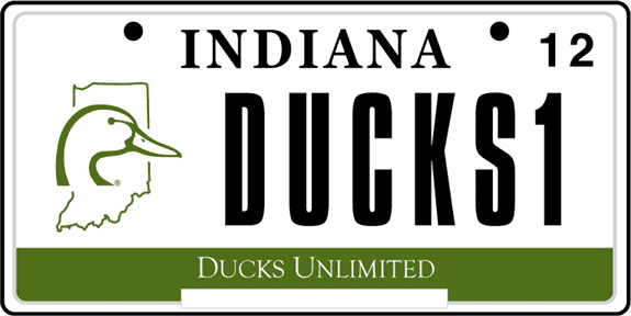 Indiana Ducks Unlimited License Plate Available Now