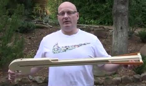 Video: Homemade Pump Action Slingshot Crossbow