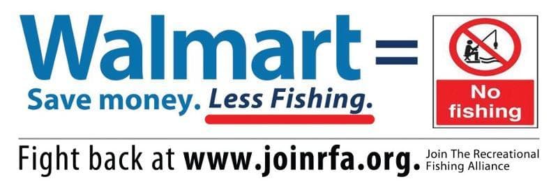 Recreational Fishing Alliance Offers New “Boycott Wal-Mart” Bumper Stickers