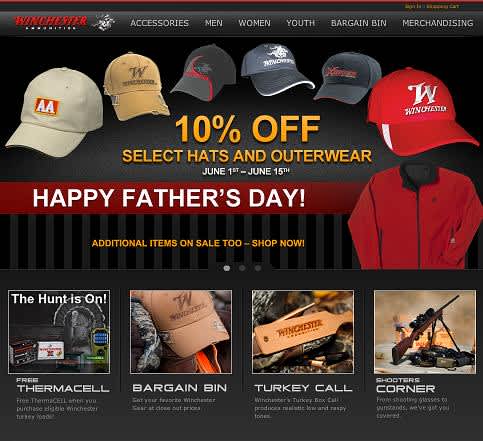 Winchester Online Gear Store Offers Father’s Day Sale with a New Look