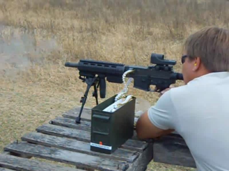 Video: 1,000 Continuous Rounds Fired from a Belt-fed .22 LR Machine Gun