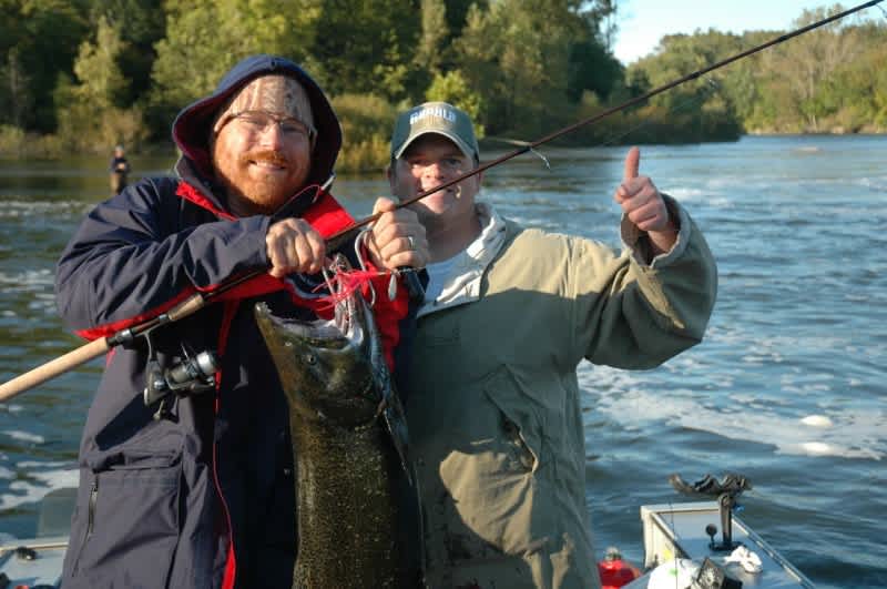 Casting for Big Michigan King Salmon