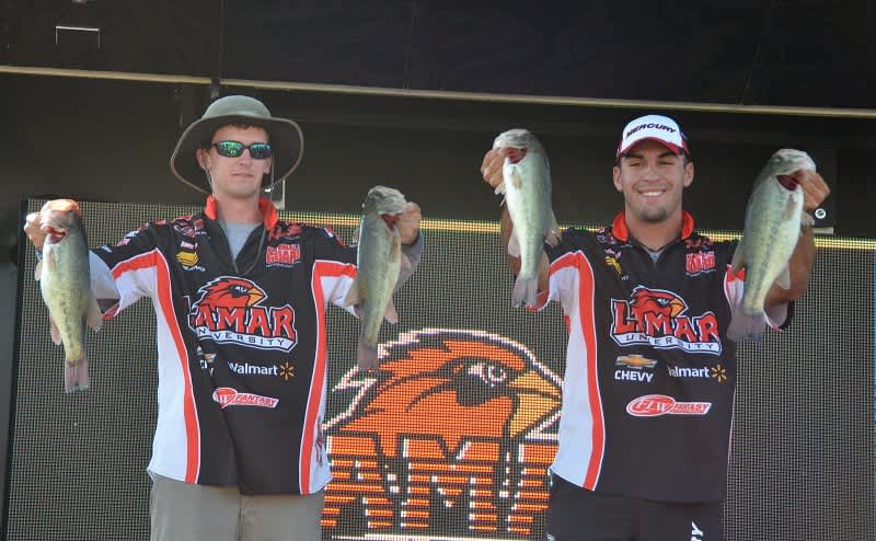Lamar University Leads FLW College Fishing Southern Conference Championship on Lake Dardanelle