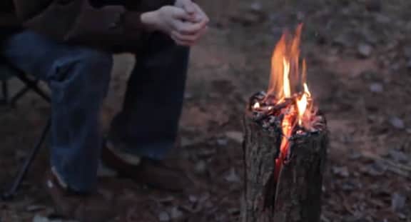 Video: How to Make a Swedish Torch, a One-log, Long-lasting Fire