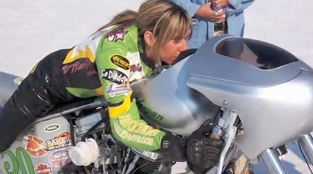 One of the Fastest Women in the World Gets Faster with Two Motorcycle Land Speed Records
