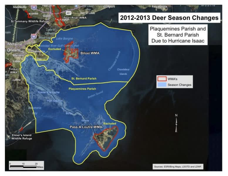 Louisiana WFC Approves Revised Harvest for 2012-13 Deer Season Due to Hurricane Isaac Impacts