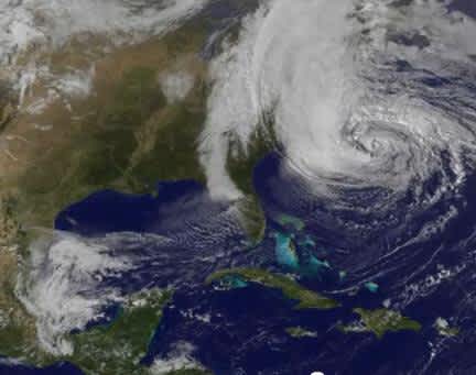 Time Lapse Video of Hurricane Sandy’s Path