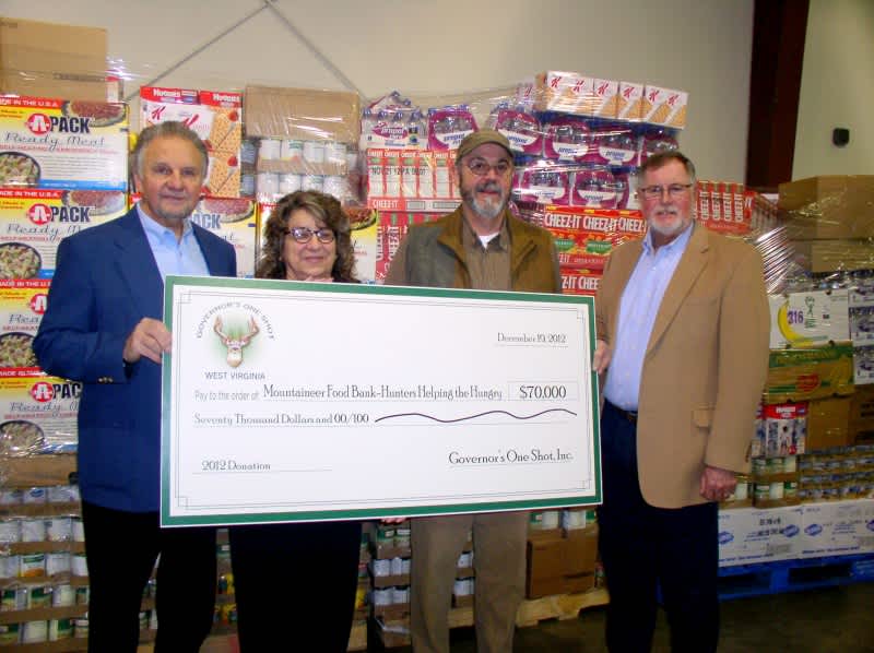 Mountaineer Food Bank Receives $70,000 Donation from 2012 One Shot Deer Hunt