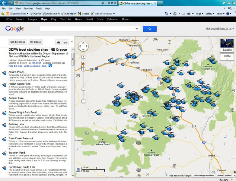 Interactive Map Directs Anglers to NE Oregon Fishing Locales