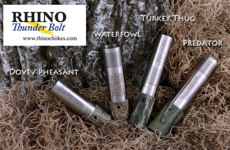 RHINO Gun Cases Introduces Thunderbolt Series of Chokes in Mossy Oak Camo