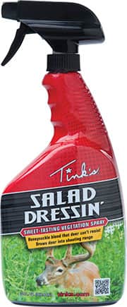 Attract and Hold Deer with Tink’s New Salad Dressin’ Vegetation Spray