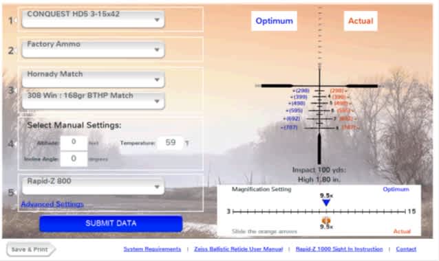 Carl Zeiss Sports Optics Announces New Website Based Ballistic Calculator