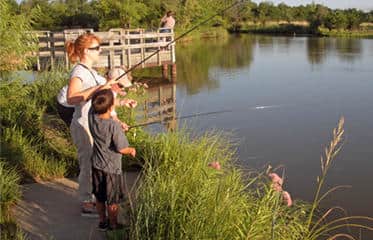 Great Plains Nature Center Site of Family Fishing Nights in Kansas