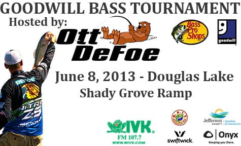 Pro Angler Ott DeFoe Hosts Bass Tournament for Goodwill in Tennessee