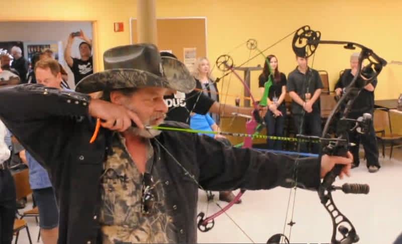 Ted Nugent Finds Time to Give Bowshooting Pointers Before Concert