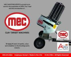 MEC Acquires APEX Clay Traps and Introduces MEC Clay Target Machines