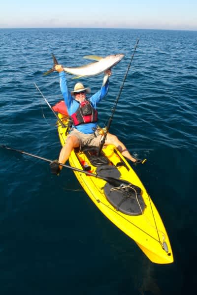 Shark Shield Now Protecting Big Game Kayak Angler Jim Sammoms