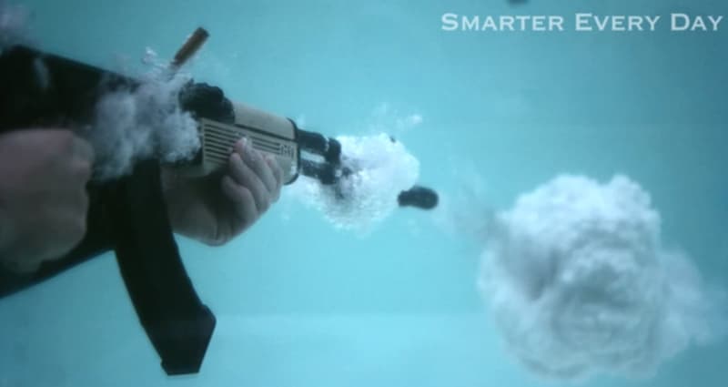 Video: The Physics of Firing an AK-47 Underwater