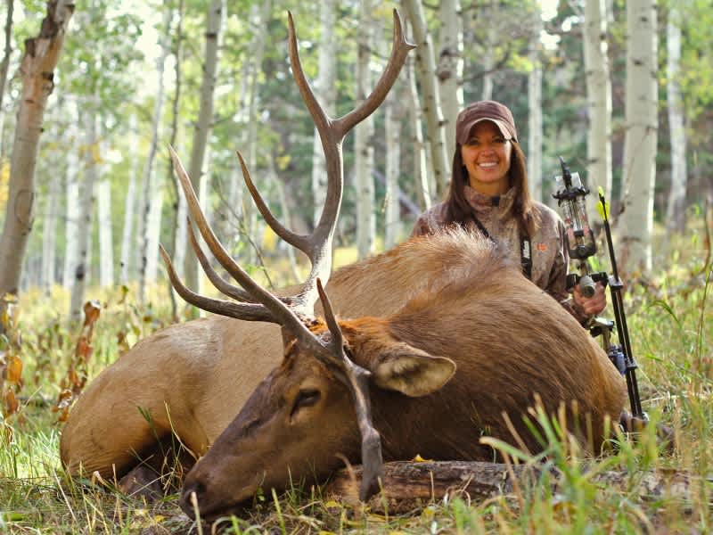 Julie Kreuter Takes a Bull Elk at 12 Yards