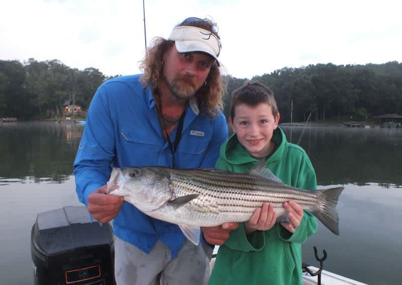 Stripers at Boone Lake with Lateral Line Charters