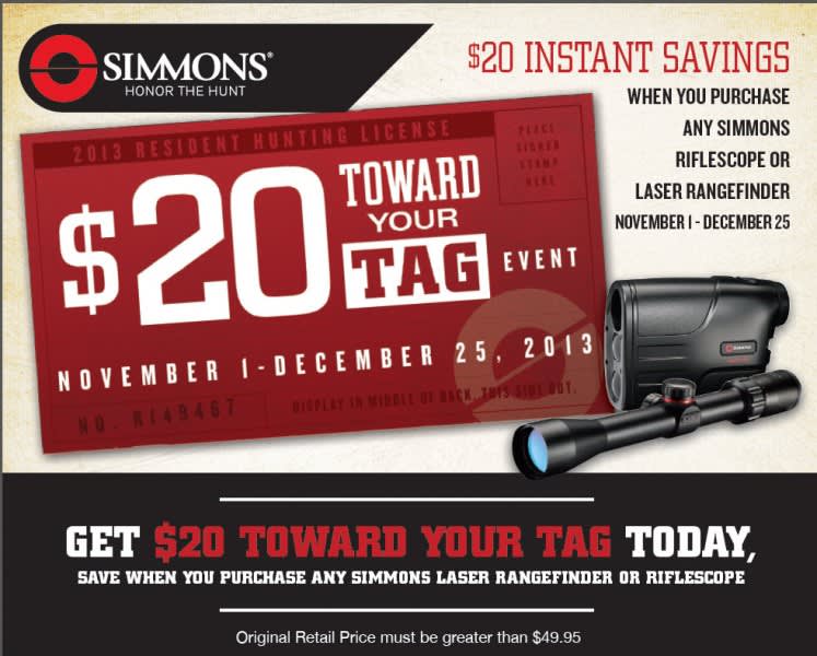 Simmons Launches $20 Toward Your Tag Instant Savings Promotion