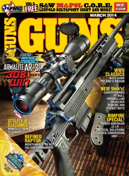 Long-Range Magic of ArmaLite’s AR-31 Highlights March Issue of GUNS Magazine