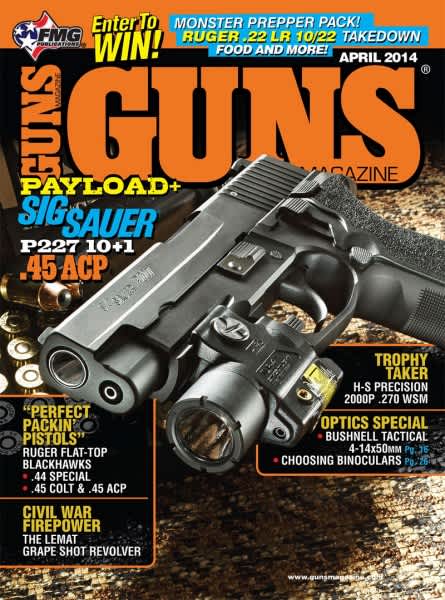 “Big Bore, Big Payload” SIG SAUER P227 Highlights April Issue of GUNS Magazine