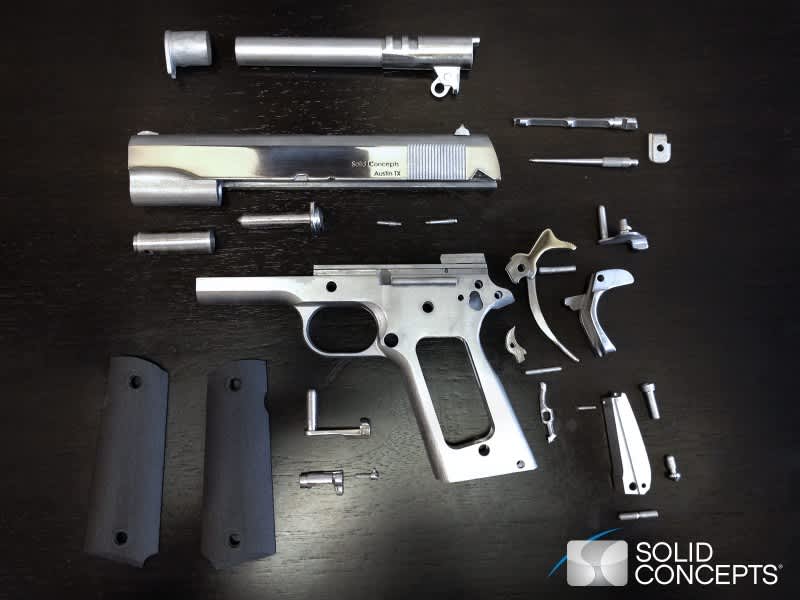 Solid Concepts Offers 100 3D-printed Metal 1911 Pistols for Sale