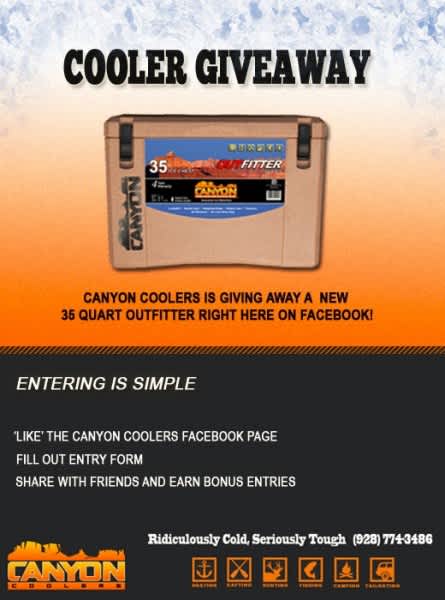 Canyon Coolers Announces Giveaway on Facebook