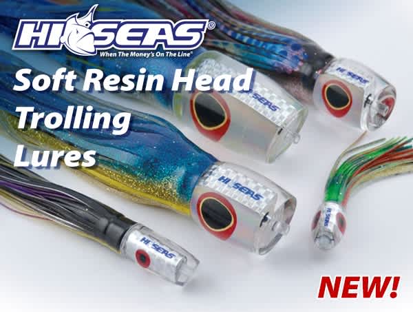Hi-Seas Presents Soft Resin Head Trolling Lures & Replacement Skirts
