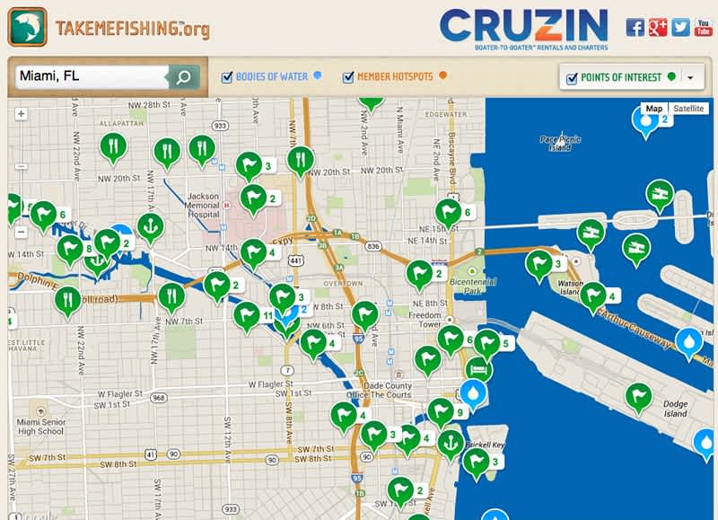 Cruzin.com Enhanced with “Take Me Fishing” Interactive Map