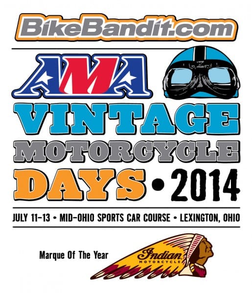 BikeBandit.com Returns as Title Sponsor of 2014 BikeBandit.com AMA Vintage Motorcycle Days, Featuring Indian Motorcycle