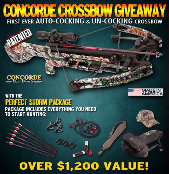 Parker is Giving Away a Concorde Crossbow Package Woth Over $1,200 to One Lucky Facebook Fan in April
