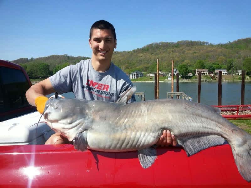 West Virginia Angler Catches 53-pound State Record Blue Catfish