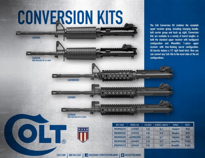 Colt Upper Receiver Assembly Kits Now Available in Various Lengths and Configurations