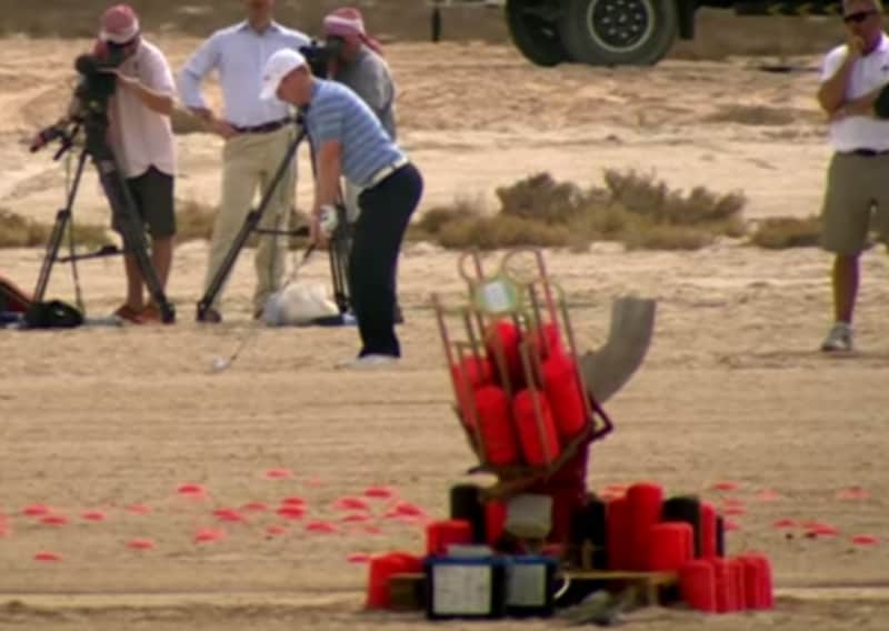 Video: Top Golfer Smashes Clay Pigeon