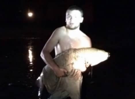 Ohio Teen Catches Three-foot Grass Carp in Flooded Street