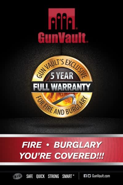 GunVault Expands Fire, Burglary Warranty to Five Years