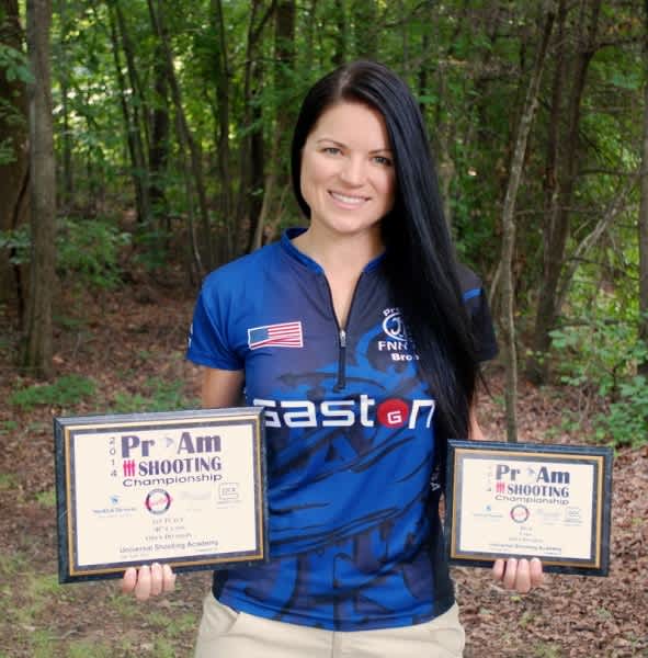 Brooke Sevigny, Sponsored GASTON J. GLOCK style LP Shooter, Wins Ladies Championship and 1st B-Class in Amateur Open Division at 2014 Pro-Am Shooting Championship