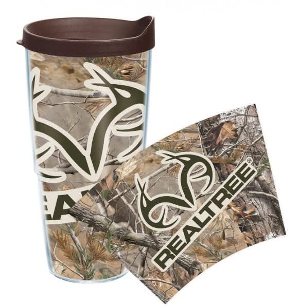 Presenting the Realtree AP Colossal Wrap with Lid Drinkwear by Tervis