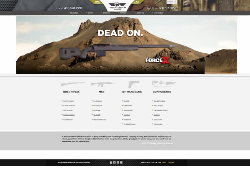 Christensen Arms Launches New Website