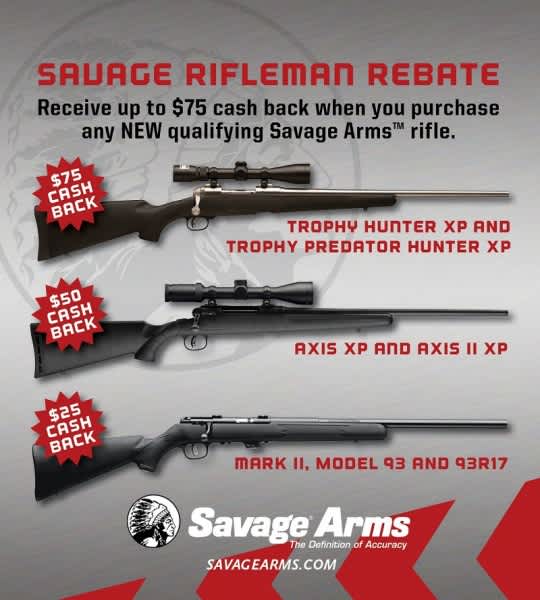Savage Rifleman Rebate Promotion Is Going Strong
