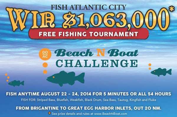 Beach N Boat Million Dollar Fishing Challenge in New Jersey Waters Aug. 22-24
