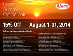 Kowa Announces First Ever “Summer Optics Sale”