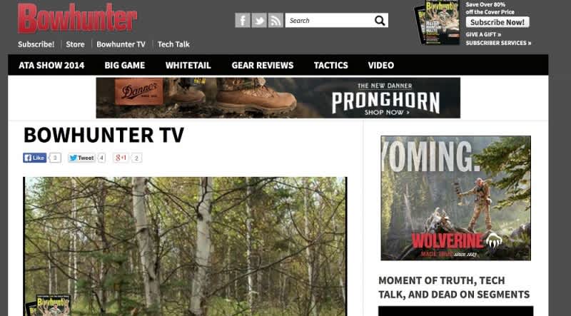 Bowhunter.com Expands Site to Include Bowhunter TV Microsite & More