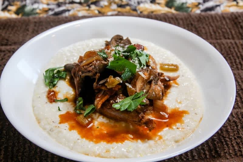 Cookin’ in Camo: Suds and Squirrel with a Mushroom-vegetable Ragout