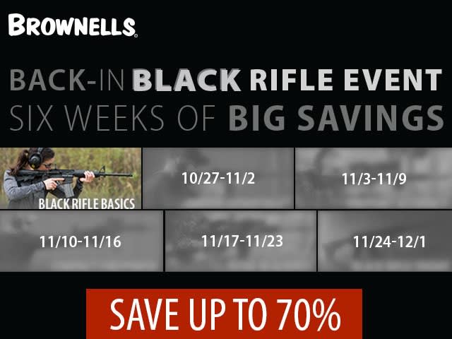 Brownells Offers Great AR-15 Deals during “Back in Black Rifle Event”