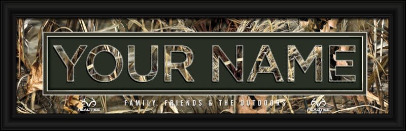 Personalized Realtree Camo Wall Art